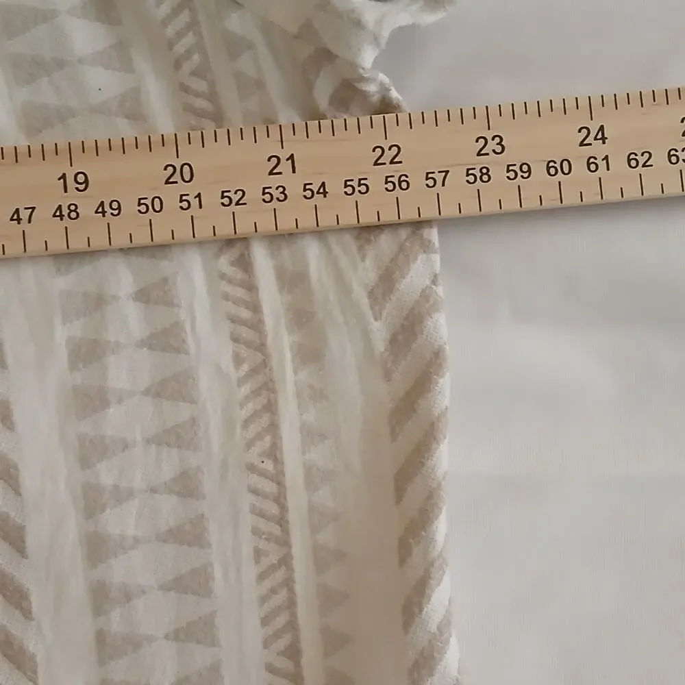 Chico’s Women Plus Size 3 Beige Tassel Tunic Peasant Blouse Long Sleeve Boho Top - Picture 16 of 16